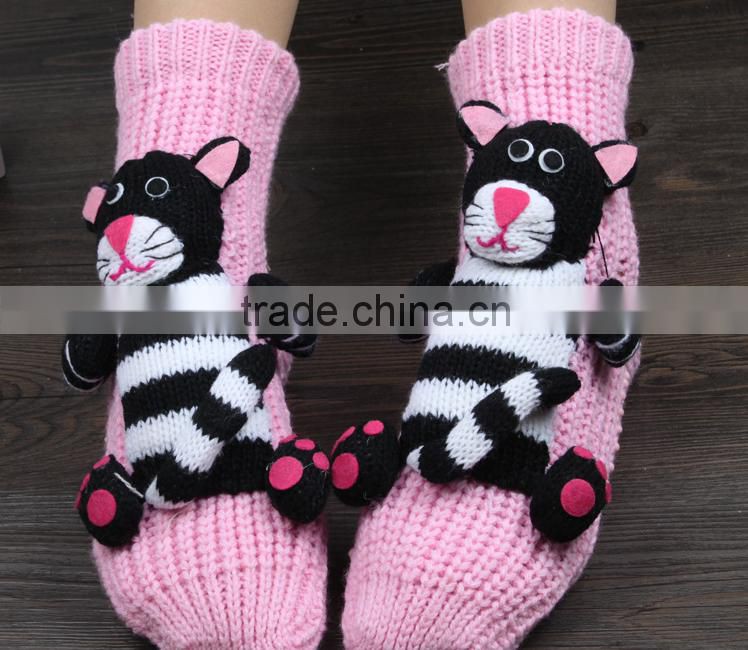 3D creative socks Mao Xianwa Home Furnishing anti-skid floor socks socks thickening adult Christmas stockings thick line