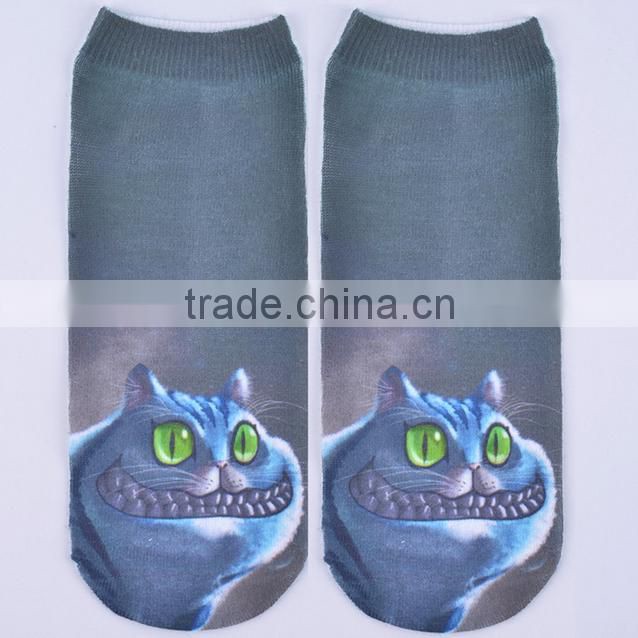 Animal kitten 3D printed board socks wholesale