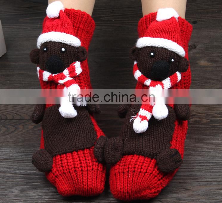 3D creative socks Mao Xianwa Home Furnishing anti-skid floor socks socks thickening adult Christmas stockings thick line