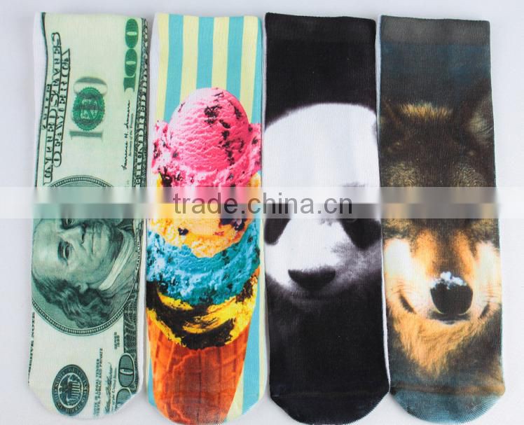 2015 3D boat socks Animal printed socks factory direct sales cat socks