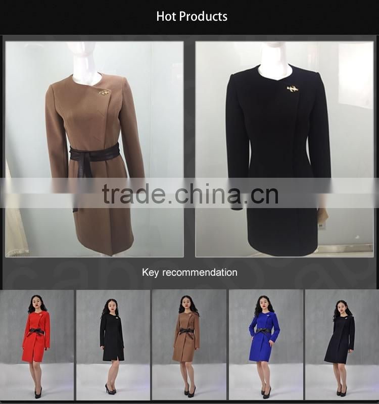 2016 Fashion Coats Wool Long Knee Length Women Overcoat Winter Coat Long Winter Coats For Girls