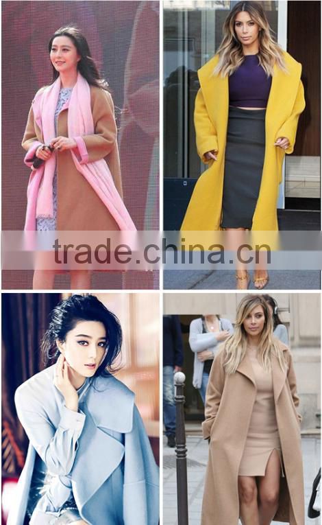 High Quality Europe & America Style Design Long Thick Wool Overcoat 2016 Winter New Women Woolen New Type Wool Coat