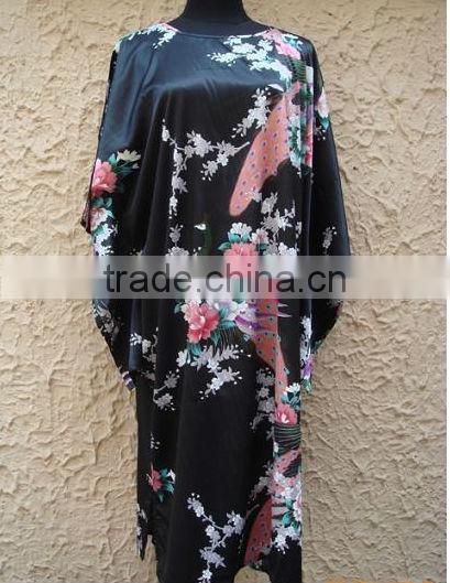 New Style Women Peacock Satin NightGowns,Satin Night Dress NG007