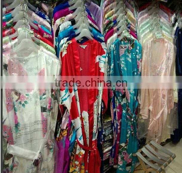 Satin wedding robes silk bridal party bathrobes robe de soiree RS1-0021