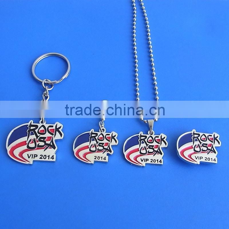 Rock USA zinc alloy badge metal lapel pin