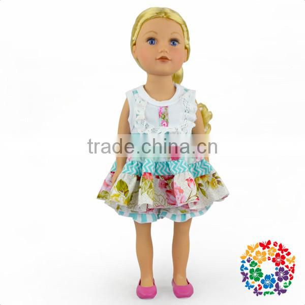 wholesale price american girl doll accessories american girl doll dress 18" doll clothes cotton ruffle outfits