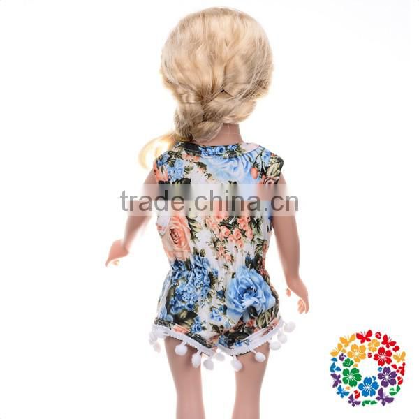 wholesale doll outfits 18" doll pom pom romper