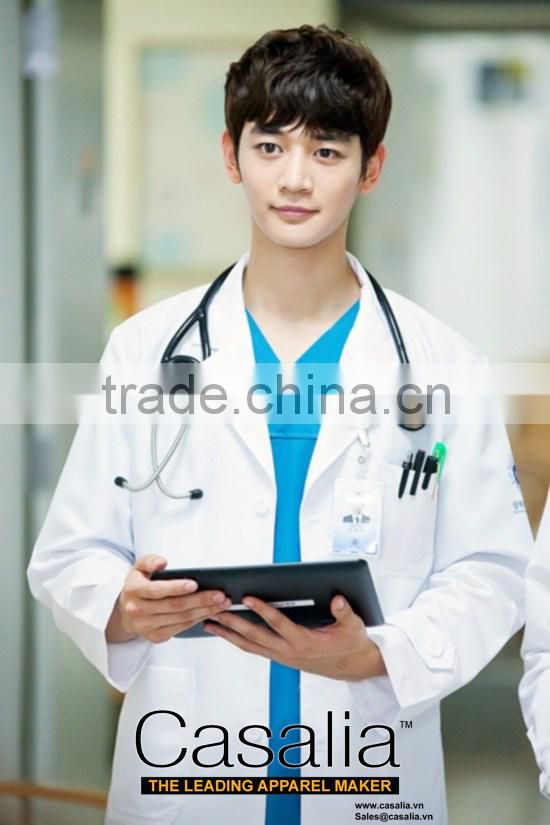 Wholesale best quality polyester/cotton Medical Doctor Gown - Scrubs