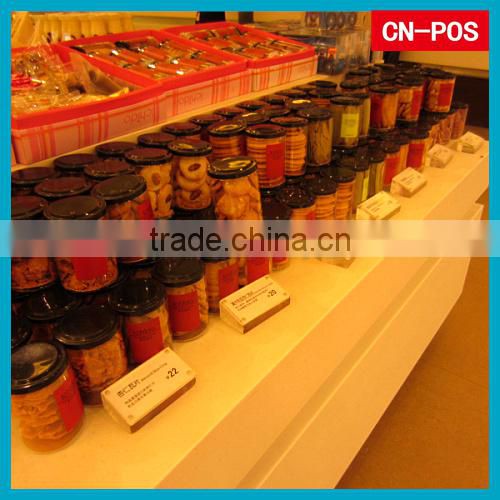 acrylic magnetic label holder for supermarket displaying