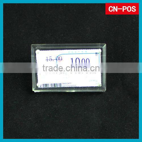 acrylic price tag holder for stand displaying