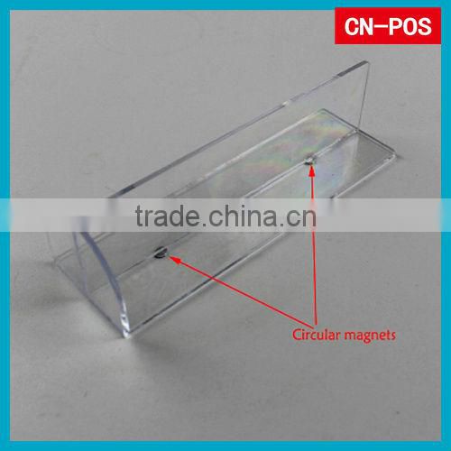 displayed acrylic divider with magnetic tape