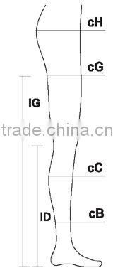 Class 2 23-32 mmHg health socks Knee high open toe compression stocking