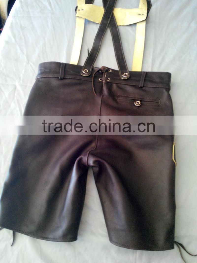 German outfit Trachten Wears pants,shorts/ Lederhosen made of cow suede leather