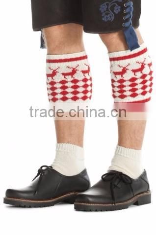 Bavarian Calf Socks red-green