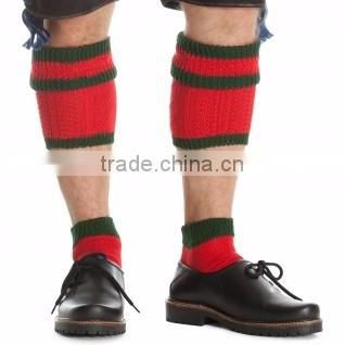 Bavarian Calf Socks red-green