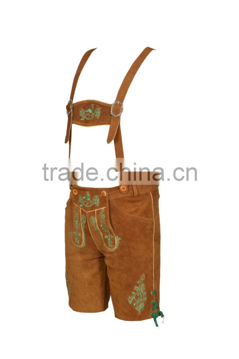 MEN SHORT LENGTH BAVARIAN LEDERHOSEN