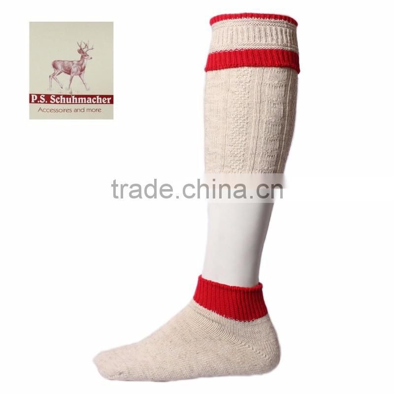 Bavarian Calf Socks red-green