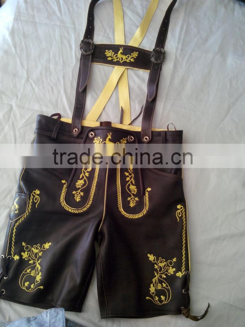 German outfit Trachten Wears pants,shorts/ Lederhosen made of cow suede leather