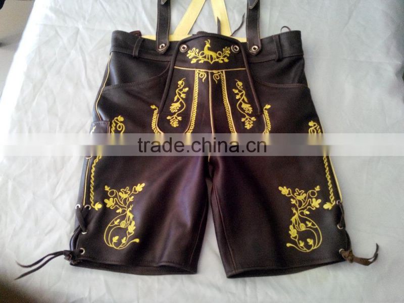 German outfit Trachten Wears pants,shorts/ Lederhosen made of cow suede leather