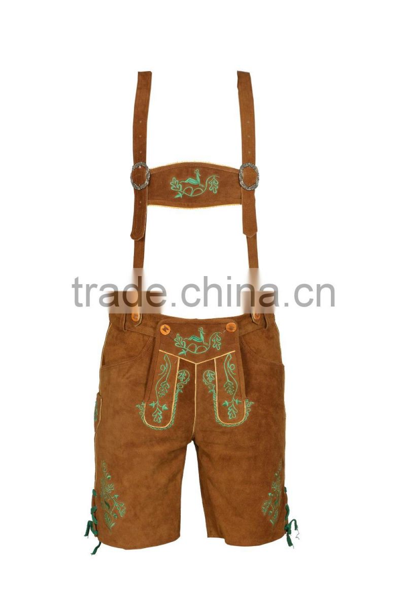 MEN SHORT LENGTH BAVARIAN LEDERHOSEN