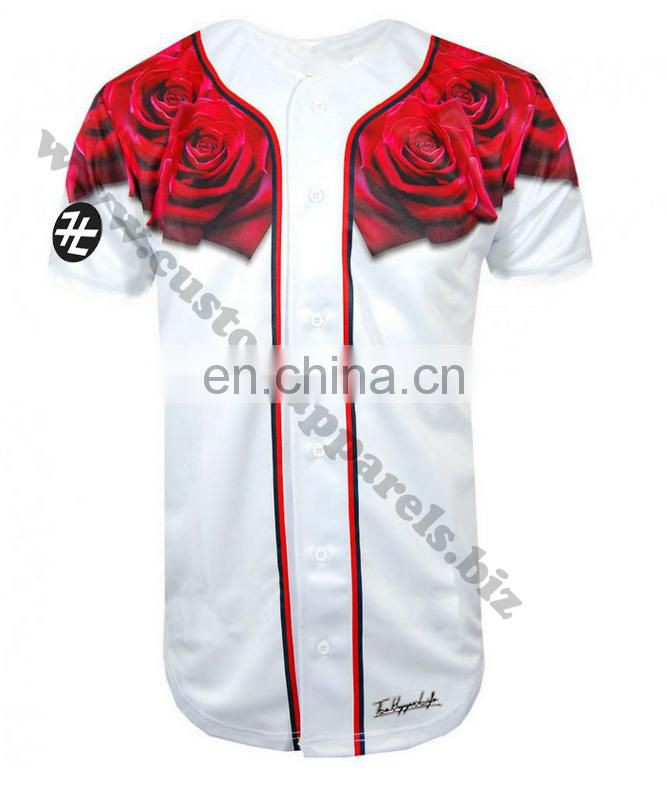 100% Polyester Custom USA Team Sublimated Baseball Jersey/custom stripe baseball jersey