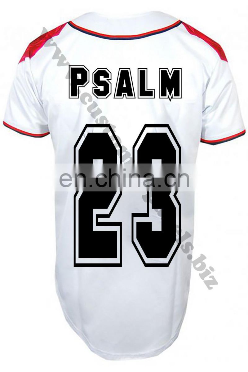 100% Polyester Custom USA Team Sublimated Baseball Jersey/custom stripe baseball jersey