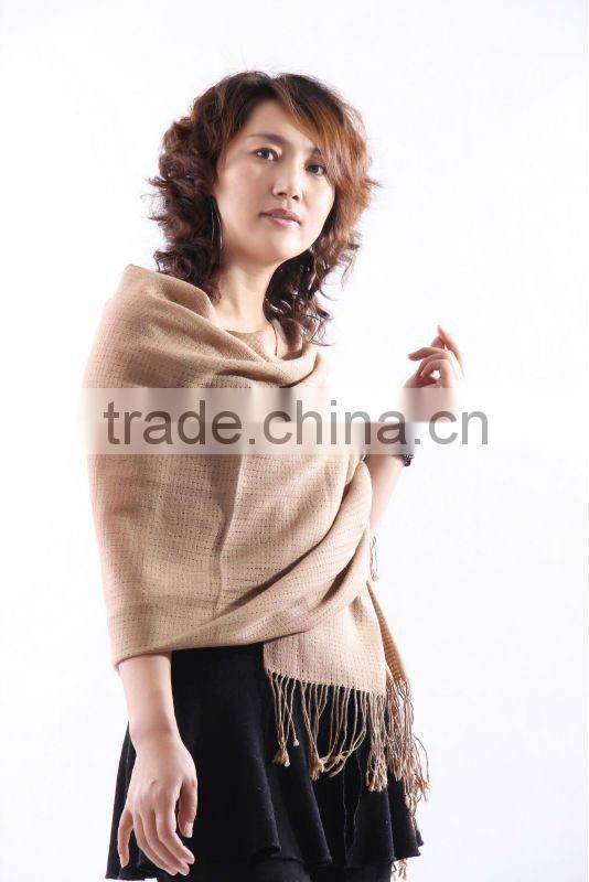 pure camel fine wool hollowed shawl