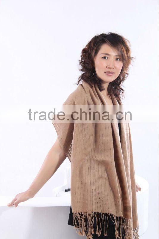 pure camel fine wool hollowed shawl