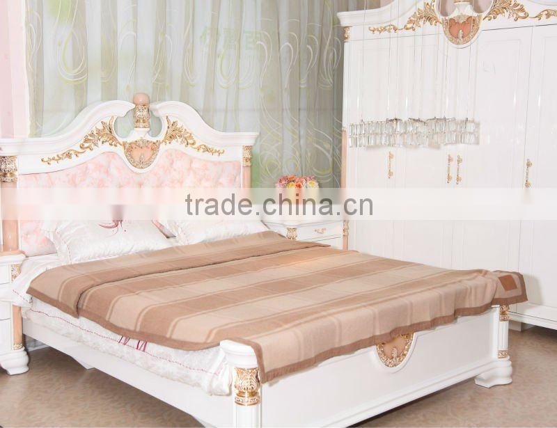 Soft and Beautiful Plaid Camel Wool Blanket