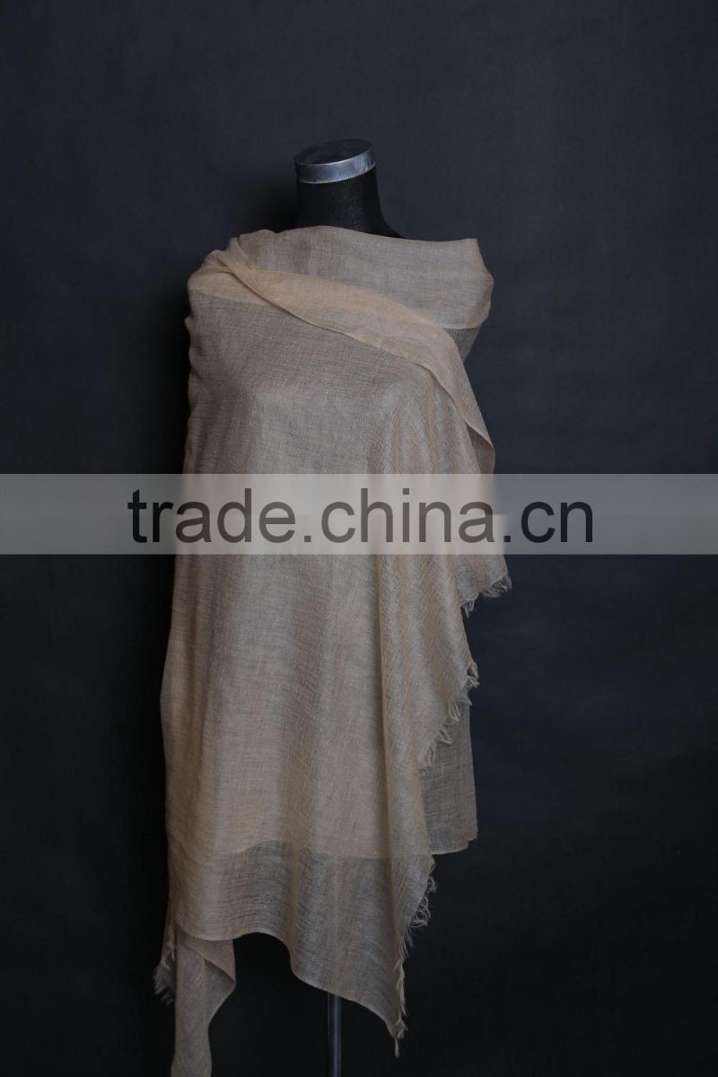 beautiful and elegant camel cashmere scarf