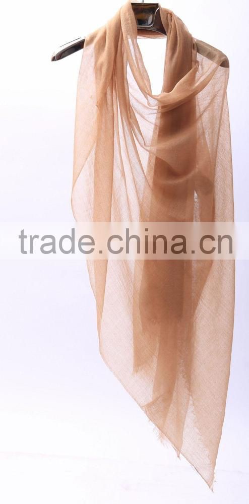 beautiful and elegant camel cashmere scarf