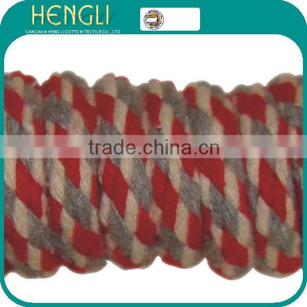 new design wholesale 12-strand twisted cotton braided rope