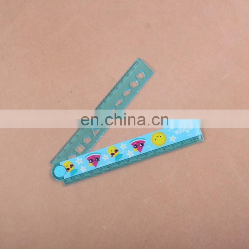 Promotional Custom Fancy 30cm Size Drawing foldable Plastic Ruler