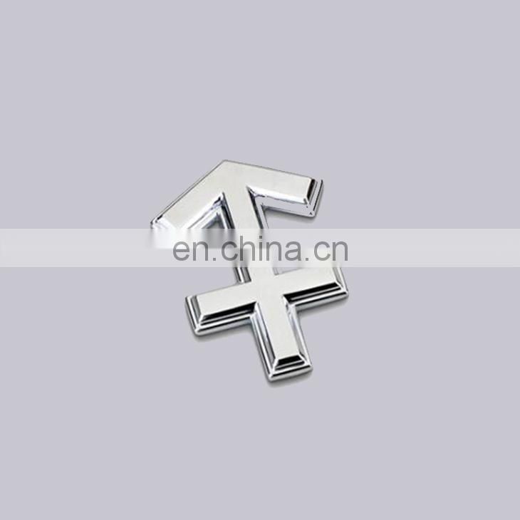 Fast Delivery OEM Items Custom Decorative Black Alloy Metal Car Logo With Adhesive