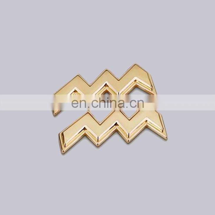 Fast Delivery OEM Items Custom Decorative Black Alloy Metal Car Logo With Adhesive