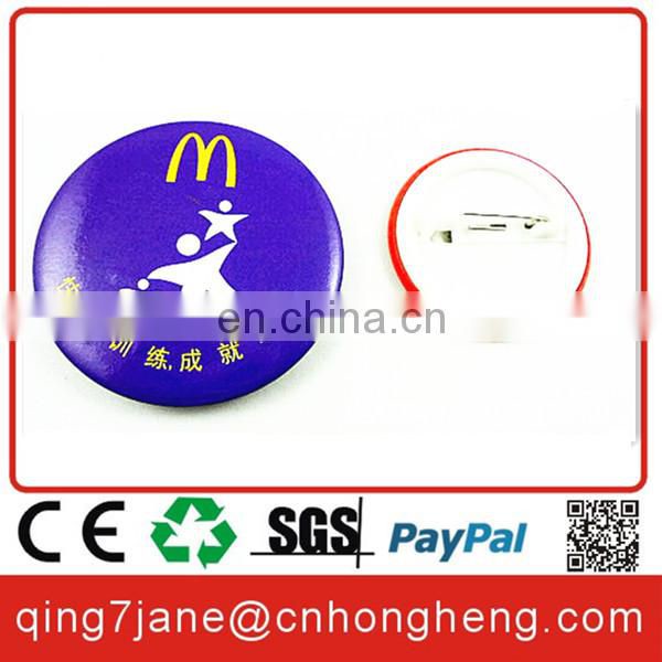 Custom made round button badge pin color printing