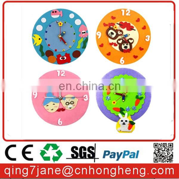 Nonwoven material DIY clock for kids