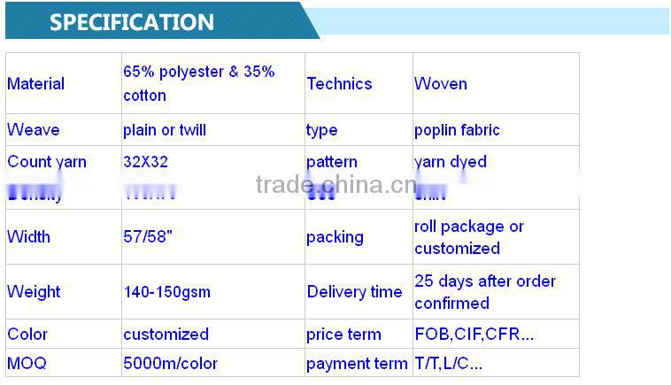 Woven fabric cotton yarn dyed fabric / men's clothing fabric