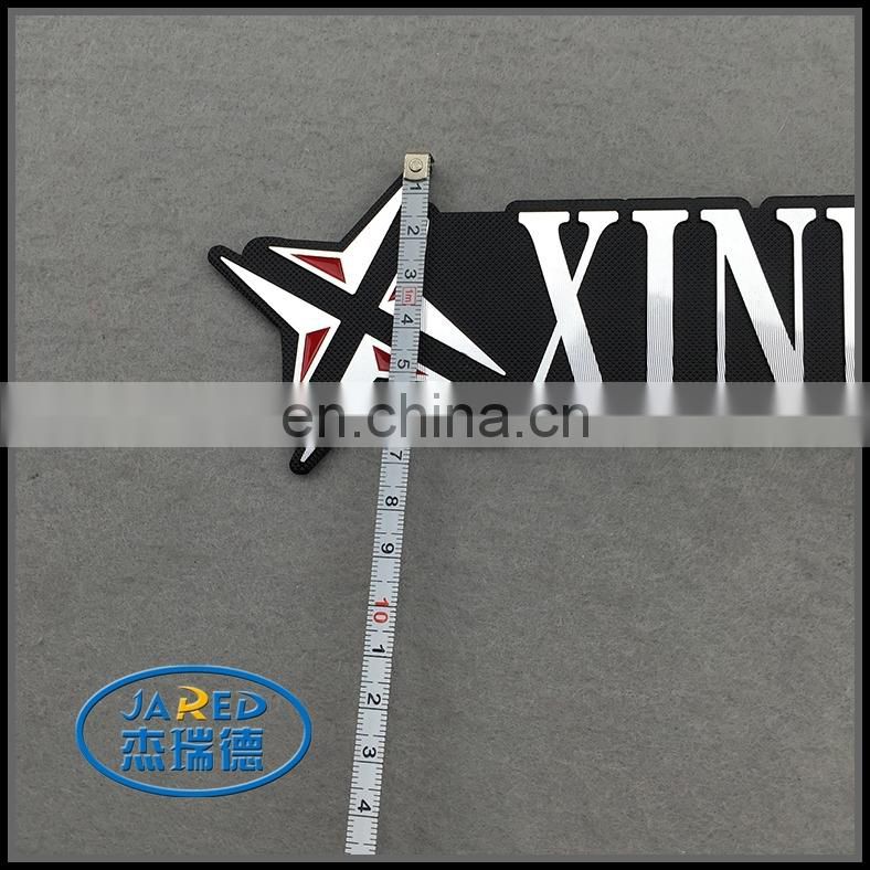 3D custom metal tag brushed aluminum badge