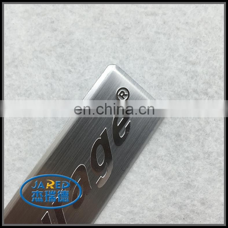 Competitive price silver custom brushed badge aluminum label