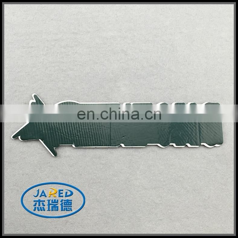 3D custom metal tag brushed aluminum badge