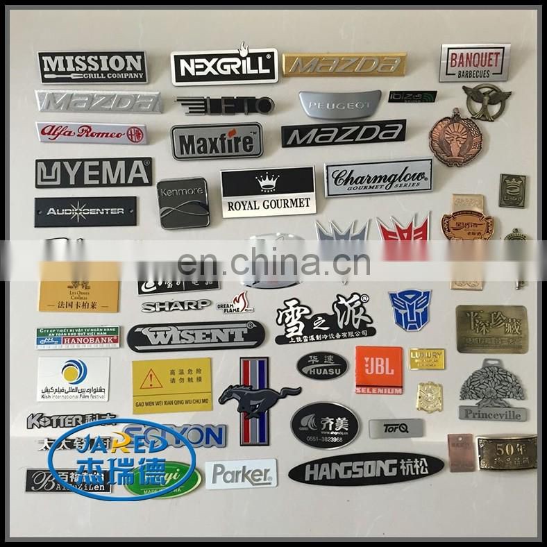 3D custom metal tag brushed aluminum badge