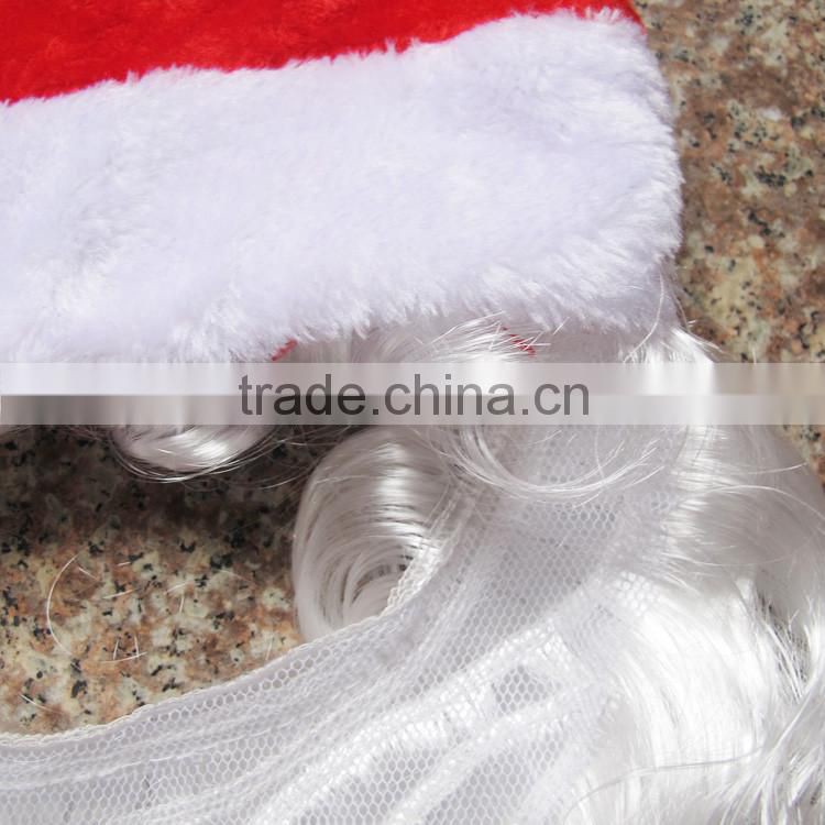 Plush Christmas Hat with Mustache