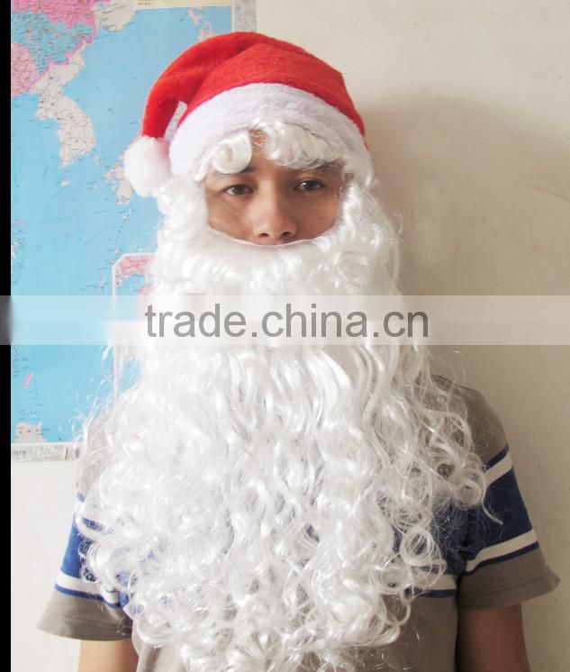 Plush Christmas Hat with Mustache