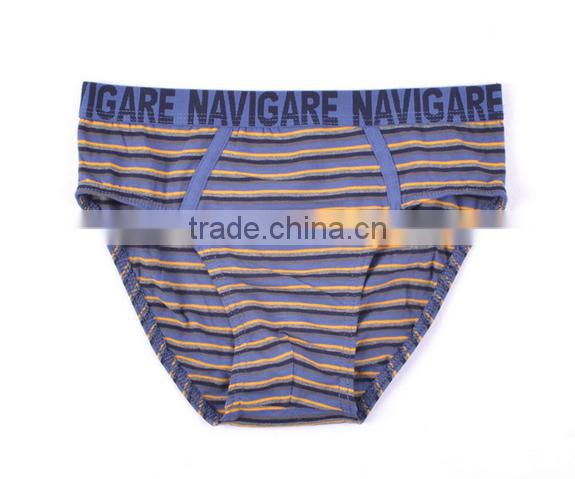 2017 New Arrival Personalized Customized Your Own Brand Logo 95%Cotton 5%Spandex OEM Private Label Band Stripe Kids Briefs