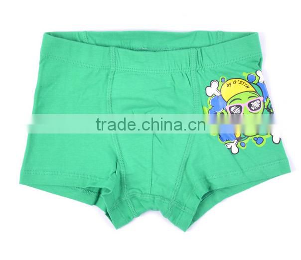 2017 New Fashion Cute Funny Cartoon Design 3D Print 95%Cotton 5%Elastane Stretch OEM Logo Band Boy Boxer Briefs Kids Underwear