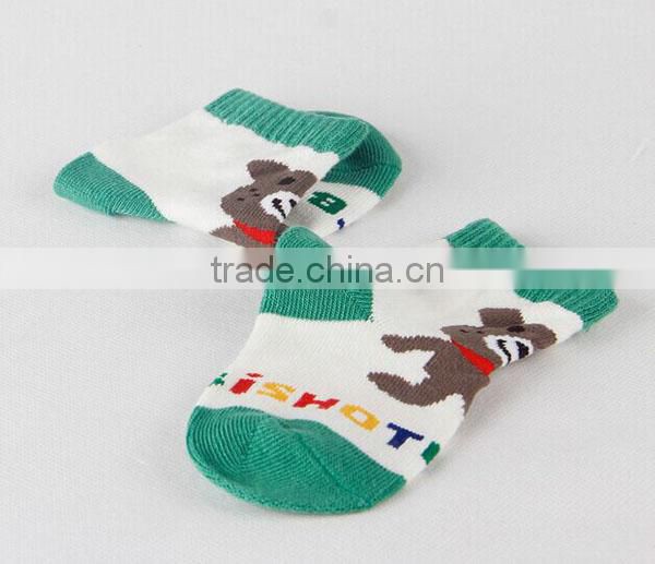 2017 China Manufacturer Customized Your Own Brand Design Knitted Cotton Polyester Stretch Cartoon Lovely Soft Children Socks