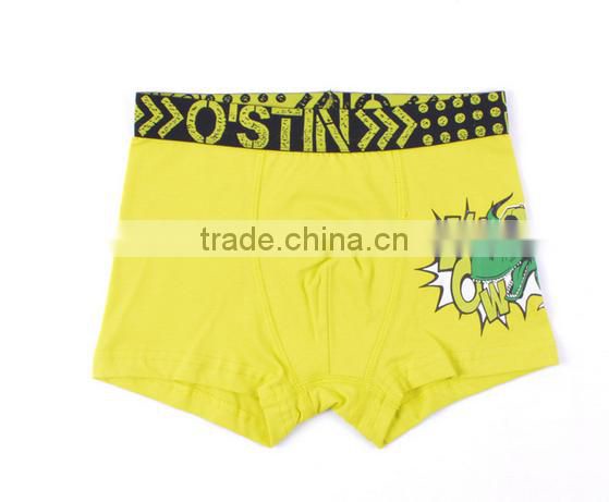2017 Manufacturer OEM Logo Band Customized Your Own Brand New Fashion Design 95%Cotton 5%Spandex Print Kids Boy Boxer Underwear