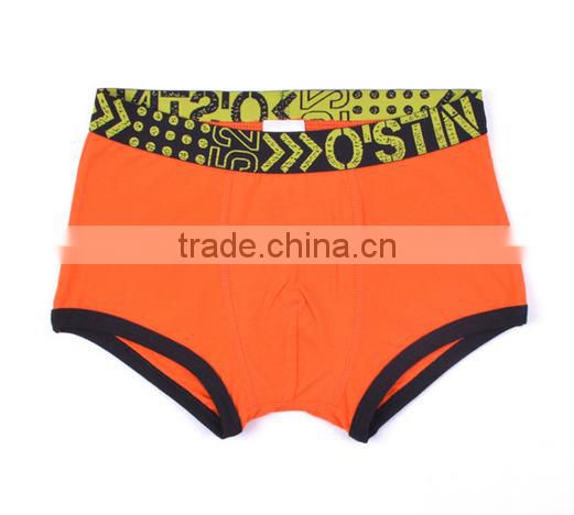 2017 Manufacturer OEM Logo Band Customized Your Own Brand New Fashion Design 95%Cotton 5%Spandex Print Kids Boy Boxer Underwear