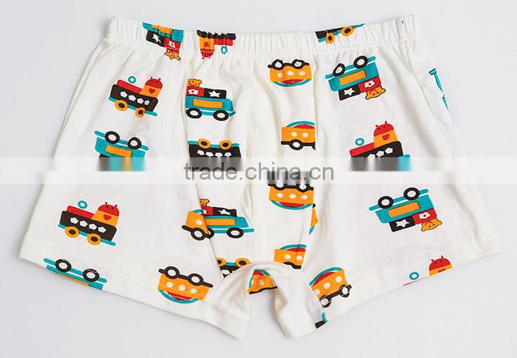2016 New Fashion Design Customized Your Own Brand 95%Cotton 5%Spandex Colorful Cute Kids Boxer Briefs